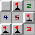 Screenshot of a Minesweeper game round